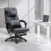 DOWINX Leather Office Chair, Ergonomic PU Gaming Computer Chair with Footrest, Lumbar Support, Swivel Wheels for Home, Office - LS-6653P
